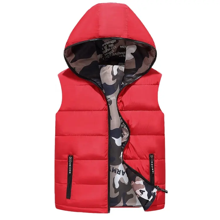 Gilet invernale mimetico reversibile da uomo