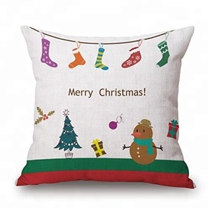 100% poliestere buon natale di nuovo disegno di natale arazzo cuscino - Product Image 3