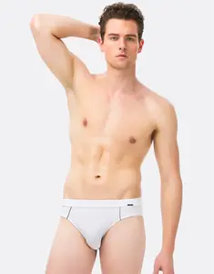 Di modo mens della biancheria intima di slittamento teen boy bianco di estate della biancheria intima del mens slip