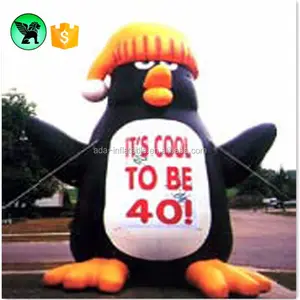 Cute 5m Promotion Giant Penguin Inflatable Advertising Cartoon Inflatable Penguin Model A1392
