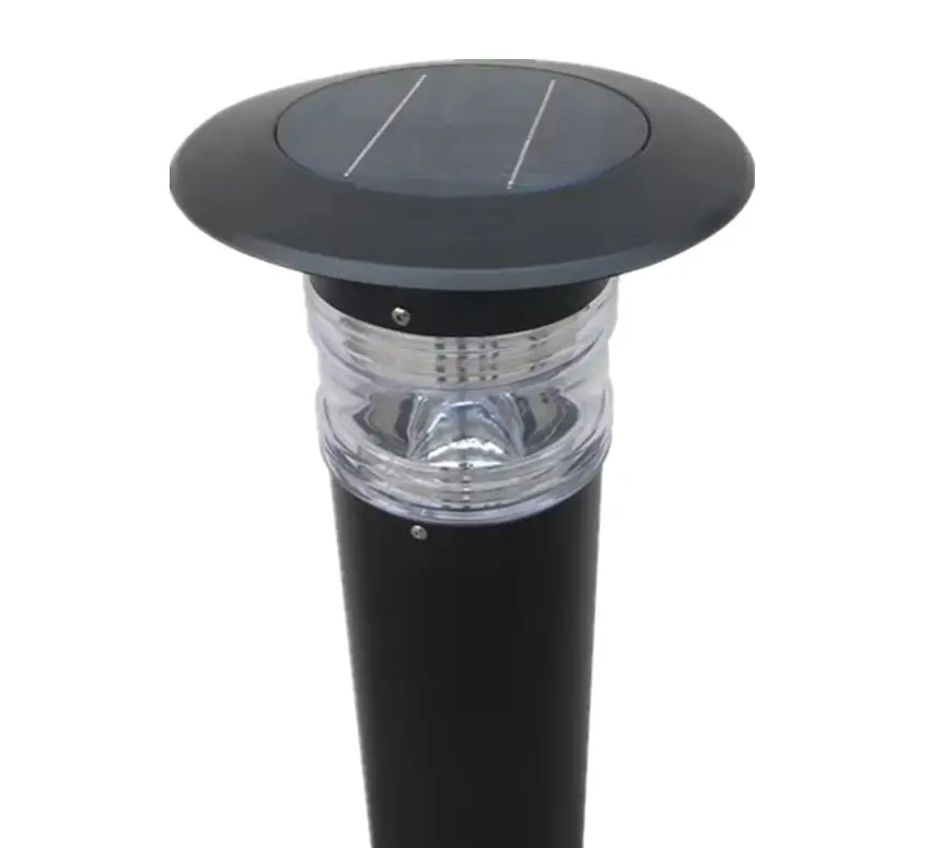 Solarbetriebene LED-Leuchte aus Edelstahl Landschaftsleuchte für Parterre Rasenpfosten Spitzensäule-Lampe wasserdicht 3,2 V 80 IP65 Zaunpfostenkappe