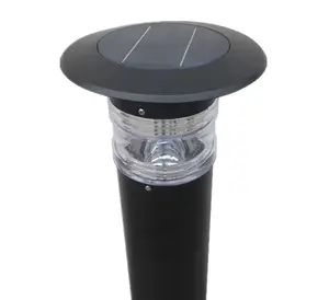 Solar Powered Stainless Steel LED Light Landscape Parterre Lawn Post Top Column Lamp Waterproof 3.2V 80 IP65 Fence Post Cap