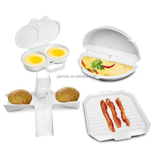 Ensemble d'ustensiles de cuisine pour <span class=keywords><strong>micro</strong></span>-ondes : support à bacon, <span class=keywords><strong>cuiseur</strong></span> à pommes de terre, appareil à omelettes, gadgets de cuisson, <span class=keywords><strong>cuiseur</strong></span> à œufs - Product Image 4