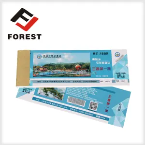 fanfold art paper entrance tickets, watermark ticket