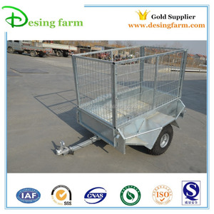Hot Dipped Galvanized <strong>Small</strong> <strong>Car</strong> Box <strong>Trailer</strong> with Cage - Product Image 2