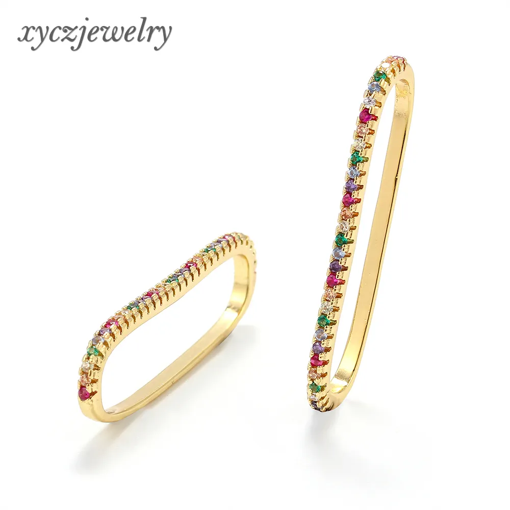 Fashion new design jewelry Micro Pave Setting Colours CZ hoop earring