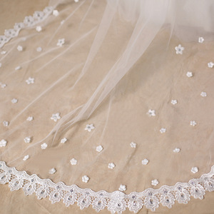 <span class=keywords><strong>Accessori</strong></span> da <span class=keywords><strong>sposa</strong></span> 2020 3 m avorio lunghi veli da <span class=keywords><strong>sposa</strong></span> con perline uno strato di pizzo fiori <span class=keywords><strong>velo</strong></span> da <span class=keywords><strong>sposa</strong></span> per <span class=keywords><strong>sposa</strong></span> - Product Image 4