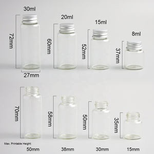 Bouteilles en <span class=keywords><strong>verre</strong></span> transparent vide de 8ml 15ml 20ml 30ml, <span class=keywords><strong>Tube</strong></span> <span class=keywords><strong>à</strong></span> <span class=keywords><strong>essai</strong></span> <span class=keywords><strong>à</strong></span> fond plat <span class=keywords><strong>avec</strong></span> <span class=keywords><strong>bouchon</strong></span> <span class=keywords><strong>à</strong></span> vis en aluminium, 10 pièces - Product Image 6