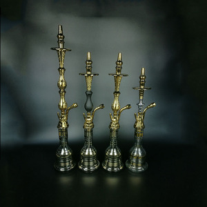 Chicha Nargile Moderne Spéciale 2025 en Alliage de Zinc Doré <span class=keywords><strong>Khalil</strong></span> <span class=keywords><strong>Mamoon</strong></span> Hookah - Product Image 1