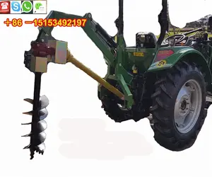 Tractor mounted post hole digger