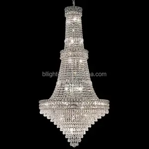 Décoration de la maison lampes led lustre d'éclairage en cristal contemporain finition chromée intérieur lustre en cristal de luxe lumières