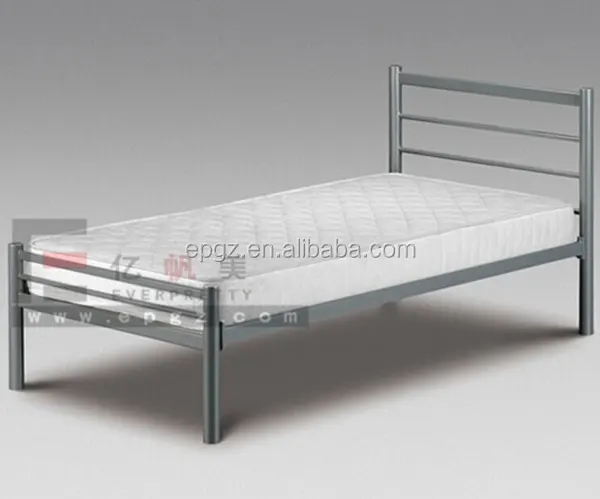 Marco de Metal de acero para cama individual para adulto, muebles de dormitorio modernos fuertes para la venta