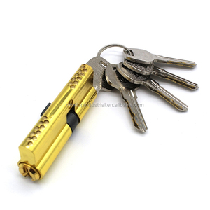 Cylindre de serrure de porte de sécurité en alliage de zinc de 70mm avec clé d'ordinateur en laiton à double ligne Variations de 30/40mm - Product Image 2
