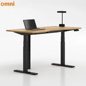 Metal frame sit stand computer desk,work bench adjustable height,electric standing table