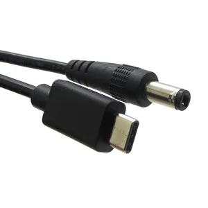 Kabel Pengisi Daya Ekstensi Daya Pria, USB 3.1 Tipe C Laki-laki Ke DC 5,5X2,5 Mm untuk Apple MacBook Baru