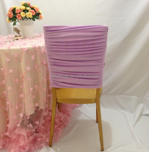 Wedding Ruched Spandex <strong>Chair</strong> Band <strong>Half</strong> Back <strong>Chair</strong> <strong>Covers</strong> - Product Image 1