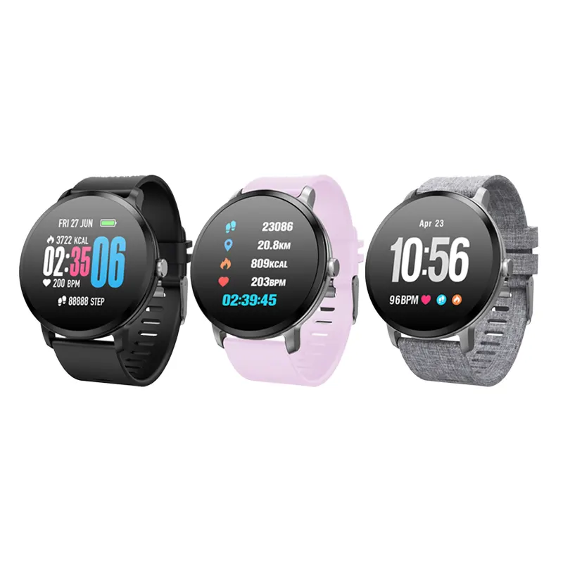 Reloj inteligente con sensor de vibración, pulsera con monitor de ritmo cardíaco, presión arterial, sueño, IP67, novedad