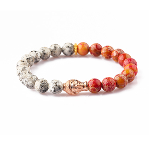 HSQ-5309 mode noir de <span class=keywords><strong>lave</strong></span> <span class=keywords><strong>volcanique</strong></span> <span class=keywords><strong>pierre</strong></span> bracelets d'or hommes bouddha bracelet - Product Image 5