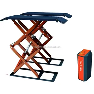 Tai Gao 3T portable mid rise scissor car lift used home garage auto lift