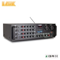 Amplificateur audio karaoké Laix KA-588 haut de gamme avec microphone VHF/UHF, Hi-Fi, entrée optique/coaxiale pour église et BGM