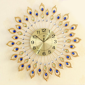 Reloj de pared de pavo real grande de alta calidad, hecho a mano, <span class=keywords><strong>arte</strong></span> de pared para decoración del hogar - Product Image 6