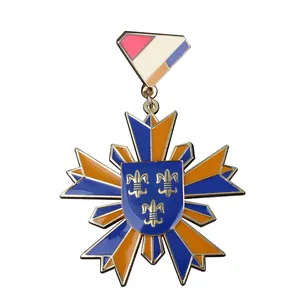 Blank Medallion Die Cast Sports Coins Volunteer Award Custom Metal Badge Moulded Medals