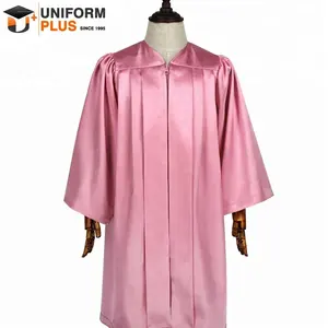 높은 품질 반짝이 핑크 아이 졸업 가운 어린이 졸업 가운