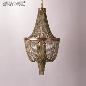 MEEROSEE New Product Aluminum Chain Light Fixture Decorative Bronze Hanging Pendant Lamp for Home Restaurant MD86024
