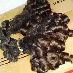 Aunti Cambogiano dei capelli funmi capelli nigeria curl visone Fasci di Tessuto