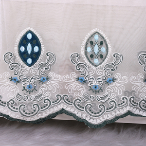 Stile moderno su misura finestra tenda pura ricamato ready made tenda per soggiorno - Product Image 4