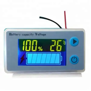 12 v Multifunctionele LCD Lood-zuur Batterij Capaciteit Meter Voltmeter met Temperatuur Display