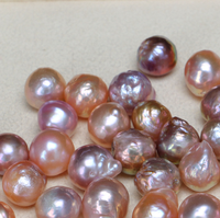 FEIRUN 12-13mm sans trou demi-trou edison baroque réel de culture d'eau douce d'eau douce perles de perles colorées
