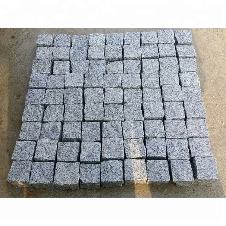 Granit G603 Paving Batu Teras Batu Paving 10X10 Kubus Granit Luar Ruangan Batu Dalam Ruangan Lantai Ubin Abu-abu Murah Cina Batu Paia Alami