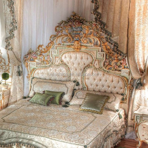 <span class=keywords><strong>Rococo</strong></span>-<span class=keywords><strong>cama</strong></span> de madera antigua de lujo, muebles de dormitorio, diseño de <span class=keywords><strong>cama</strong></span> tallada, estilo europeo - Product Image 2