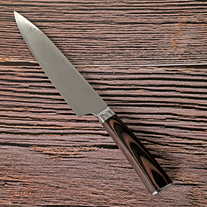 <span class=keywords><strong>Cuchillo</strong></span> de chef de cocina de acero inoxidable Damasco <span class=keywords><strong>profesional</strong></span> de 8 pulgadas con mango de madera para uso doméstico o comercial - Product Image 6