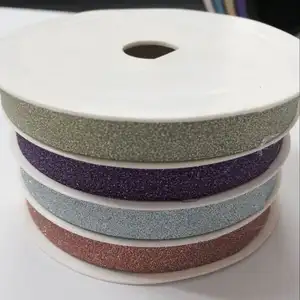 Glitter laminated with PP solid ribbon 5mm & 10mm width for wedding printed ribbon spool