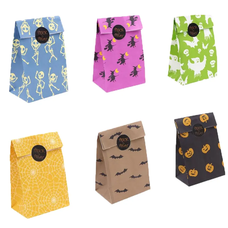 Halloween theme decoration kraft paper candy package bag