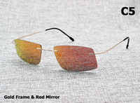 Nouvelles lunettes de soleil polarisées pour hommes tendance 2021, style Matrix, design de marque, monture en titane à mémoire de forme