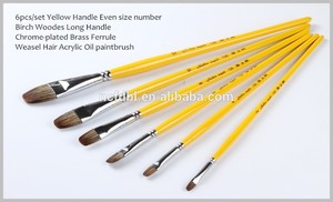 professionnel brosses de peinture acrylique manche en bois pour la vente - Product Image 5