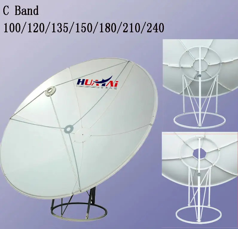 c band 2.1 / 2.4 m parabola antena 