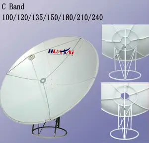 C band 2.1/2.4m parabolic dish antennas