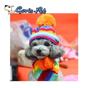 Conjunto de accesorios <span class=keywords><strong>para</strong></span> mascotas, <span class=keywords><strong>gorro</strong></span>, bufanda, bufanda, lana caliente <span class=keywords><strong>para</strong></span> invierno - Product Image 1