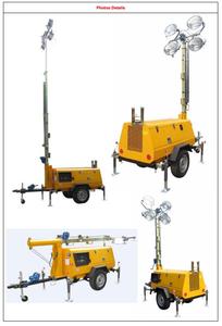 <span class=keywords><strong>Torre</strong></span> de Iluminación Portátil para Exteriores 4TN4000, Ligera, para Construcción, con Remolque - Product Image 5