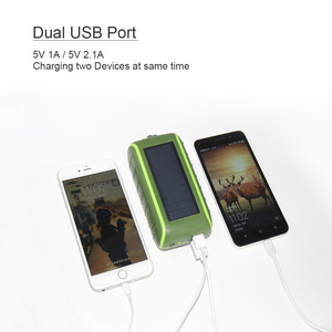 Tay không thấm nước Tay Quay Máy Phát Điện Năng Lượng Mặt Trời Ngân Hàng Điện Sạc Điện Thoại Di Động với ĐÈN LED Đèn Pin - Product Image 5