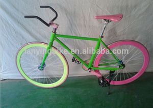 Los colores mezclados brillantes nueva carretera modelo de bicicleta fija / fix marcha de bicicleta / fixie bike con manillar - Product Image 1