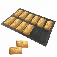 Silicone Panini Bánh Mì Hình Dạng Khuôn Vuông Không Dính Khay Bánh Choux Pastry Tartlets Sheets 60x40cm