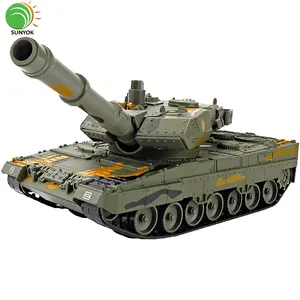 Hot Sales Diecast 1:40 Scale 2A6 Tank With Shooting Military Model Metal Die Cast Toy
