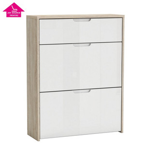Moderno 1 cajón 2 Tiers Almacenamiento <span class=keywords><strong>de</strong></span> calzado Zapatero gabinete diseños <span class=keywords><strong>de</strong></span> madera - Product Image 1