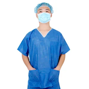 Usa e getta Medico Scrub Vestito Dell'infermiera Uniforme Ospedale Scrub Set Per I Medici