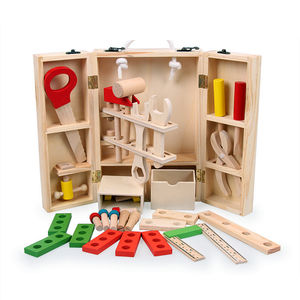 Semblant <span class=keywords><strong>jouer</strong></span> charpentier en bois enfants jouet outil ensemble - Product Image 1